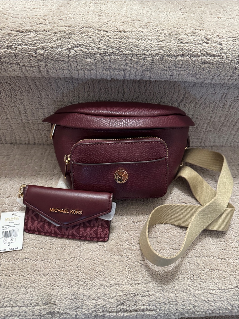 Michael Kors Burgundy Belt Bag